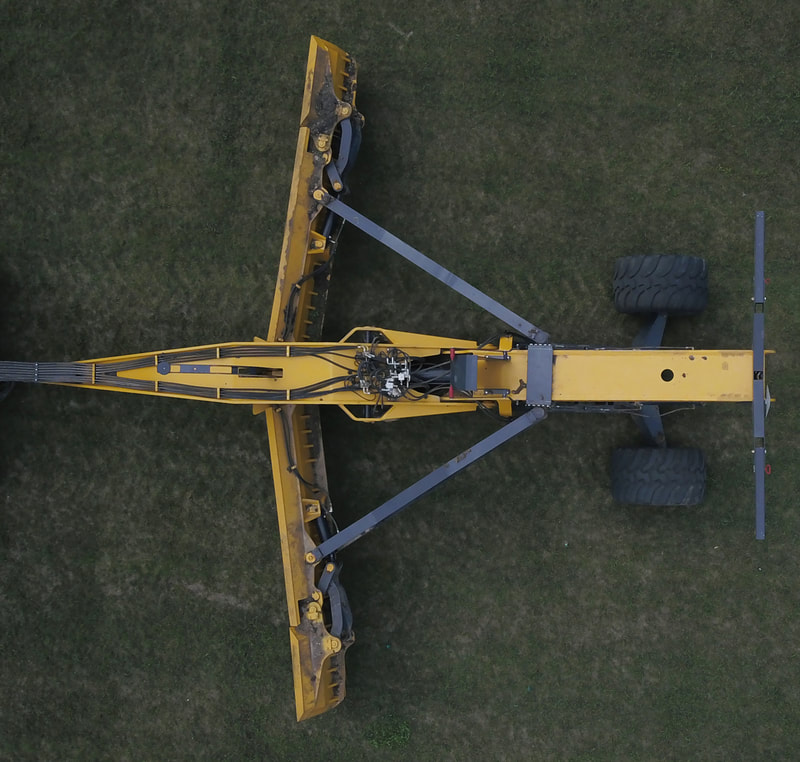 Terraformer landplane mode grader pulldozer